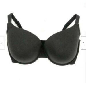 Cacique Lane Bryant Womens Plunge Bra Cotton Blend Plus Size 44F Black